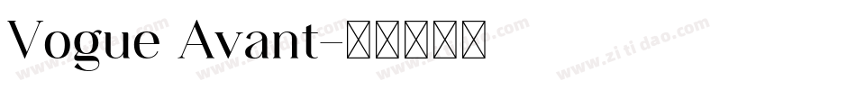 Vogue Avant字体转换